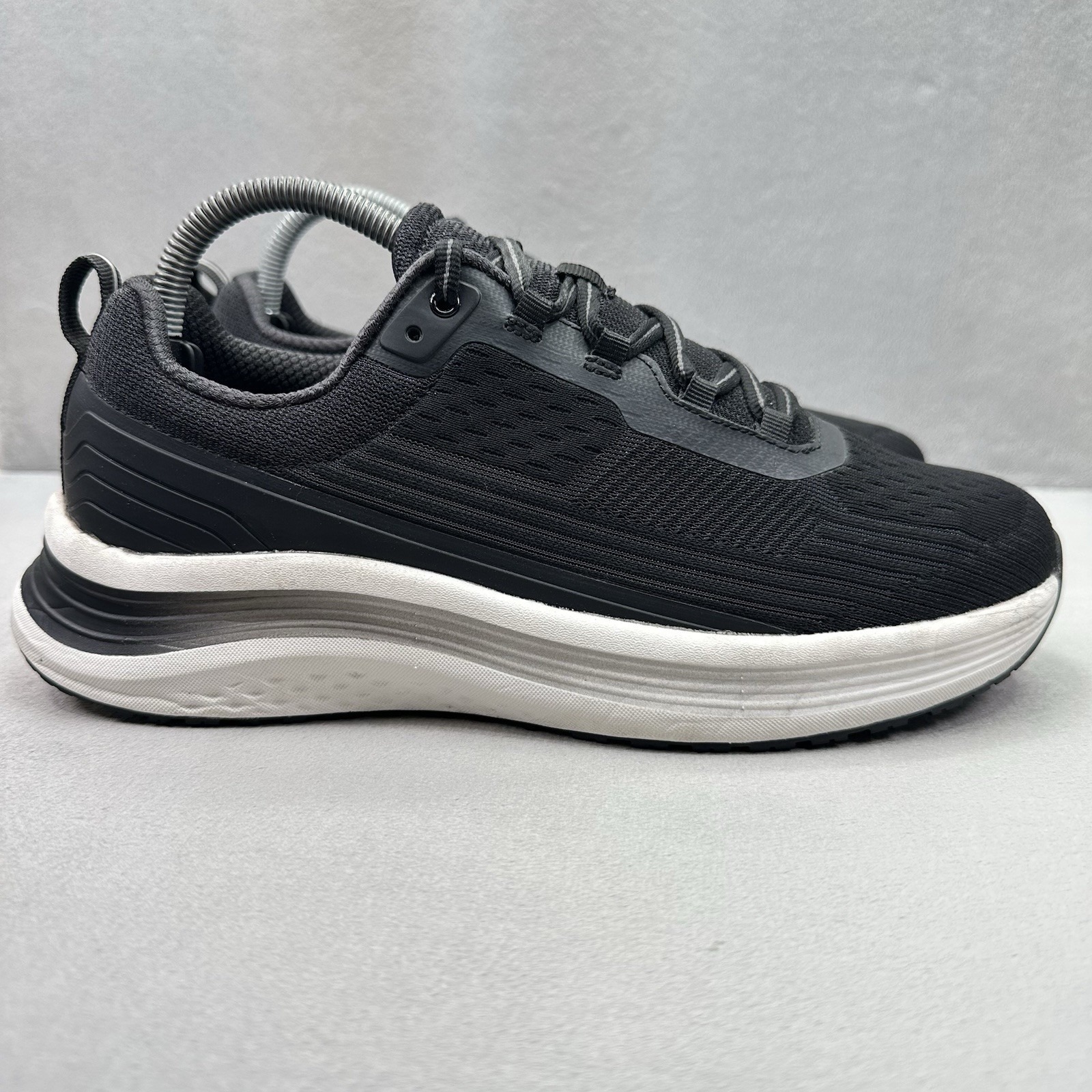 Orthofeet 87001 Relay Womens Size 9 (D) Shoes Black Knit Orthopedic Hands Free